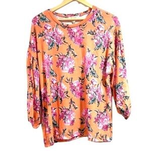 Floral shirt super soft‎ knit floral 1x plus NEW no comment